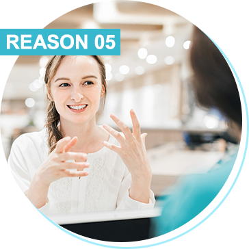 REASON 05 English-Speaking Staff Available