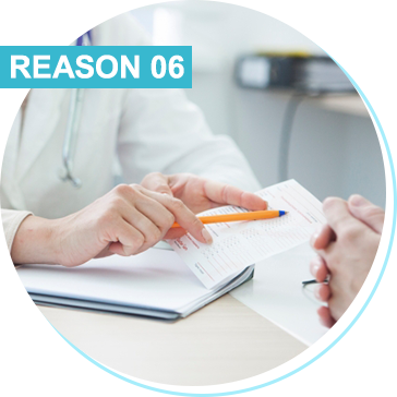 REASON 06 糖尿病専門医在籍 糖尿病の治療もお任せください